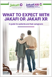 Image of the downloadable brochure – What to Expect With Jakafi: A guide for patients and caregivers