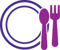plate, fork and spoon graphic