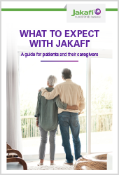 Image of the downloadable brochure – What to Expect With Jakafi: A guide for patients and caregivers