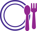 plate, fork and spoon graphic