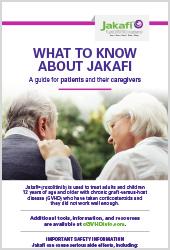 Image of the downloadable brochure – What to Expect With Jakafi: A guide for patients and caregivers