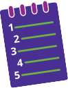 Icon of a spiral notepad