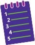 Icon of a spiral notepad
