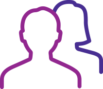 Graphic of line drawing of a man and a woman