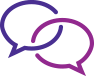 icon of 2 chat bubbles