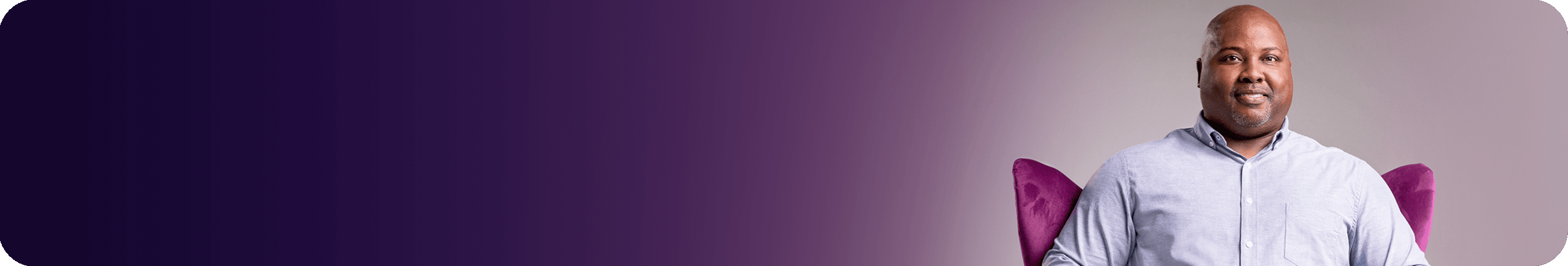 Image of Mark, "The Coach" from The Purple Chair video – with text – Taking Jakafi for Intermediate-Risk MF since 2017.